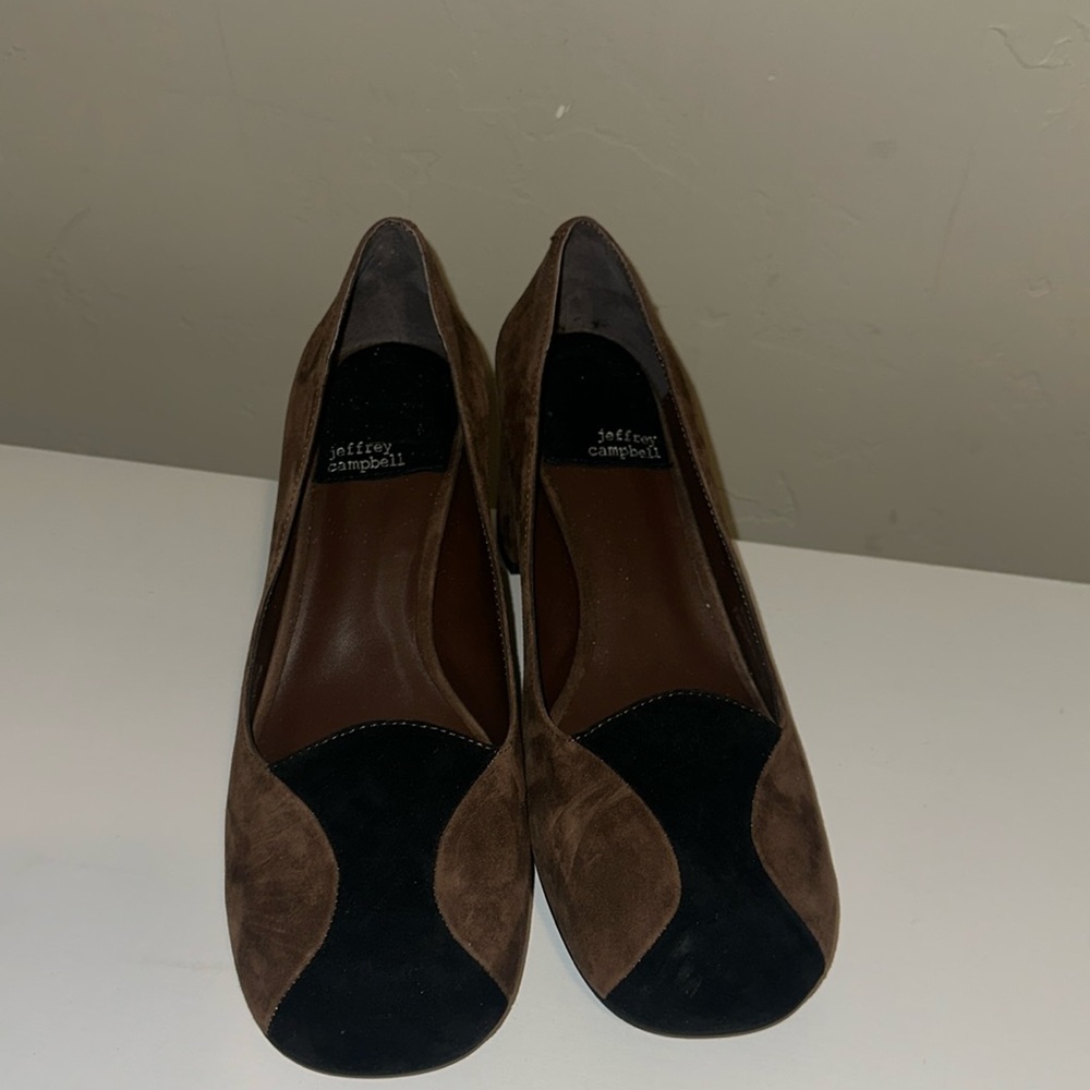 Jeffrey Campbell Brown and Black Heels